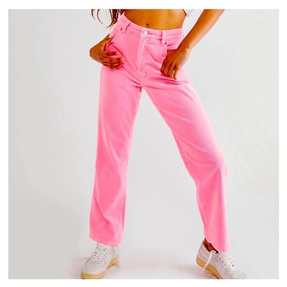 Rolla's high-rise straight-leg corduroy pants
